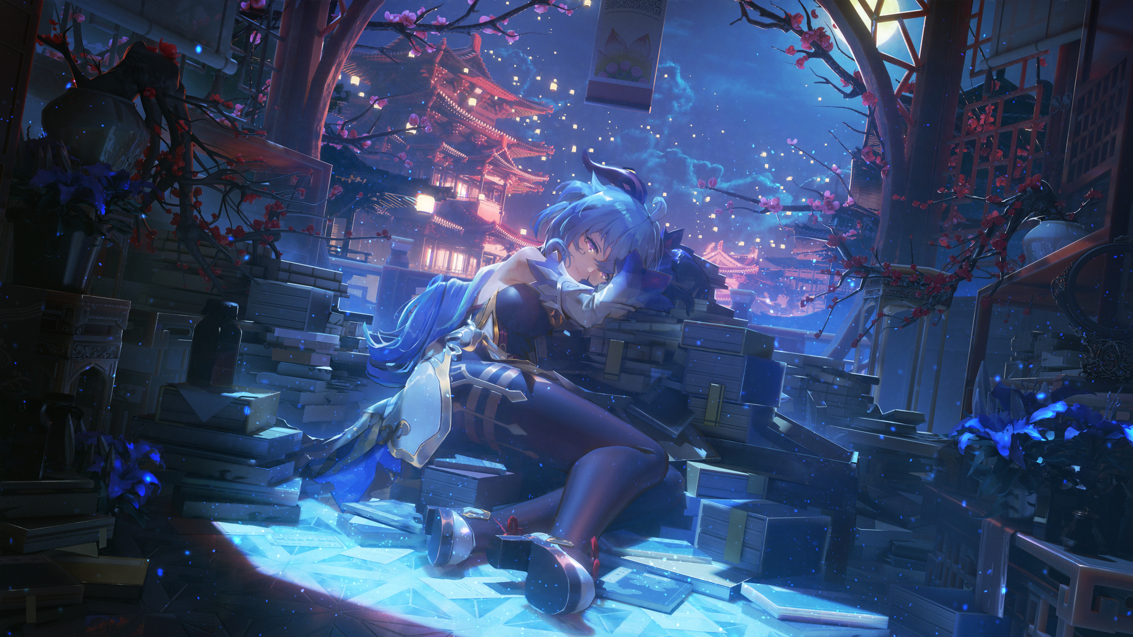 在这深邃的黑暗之中,愿你陪我战至最后#甘雨