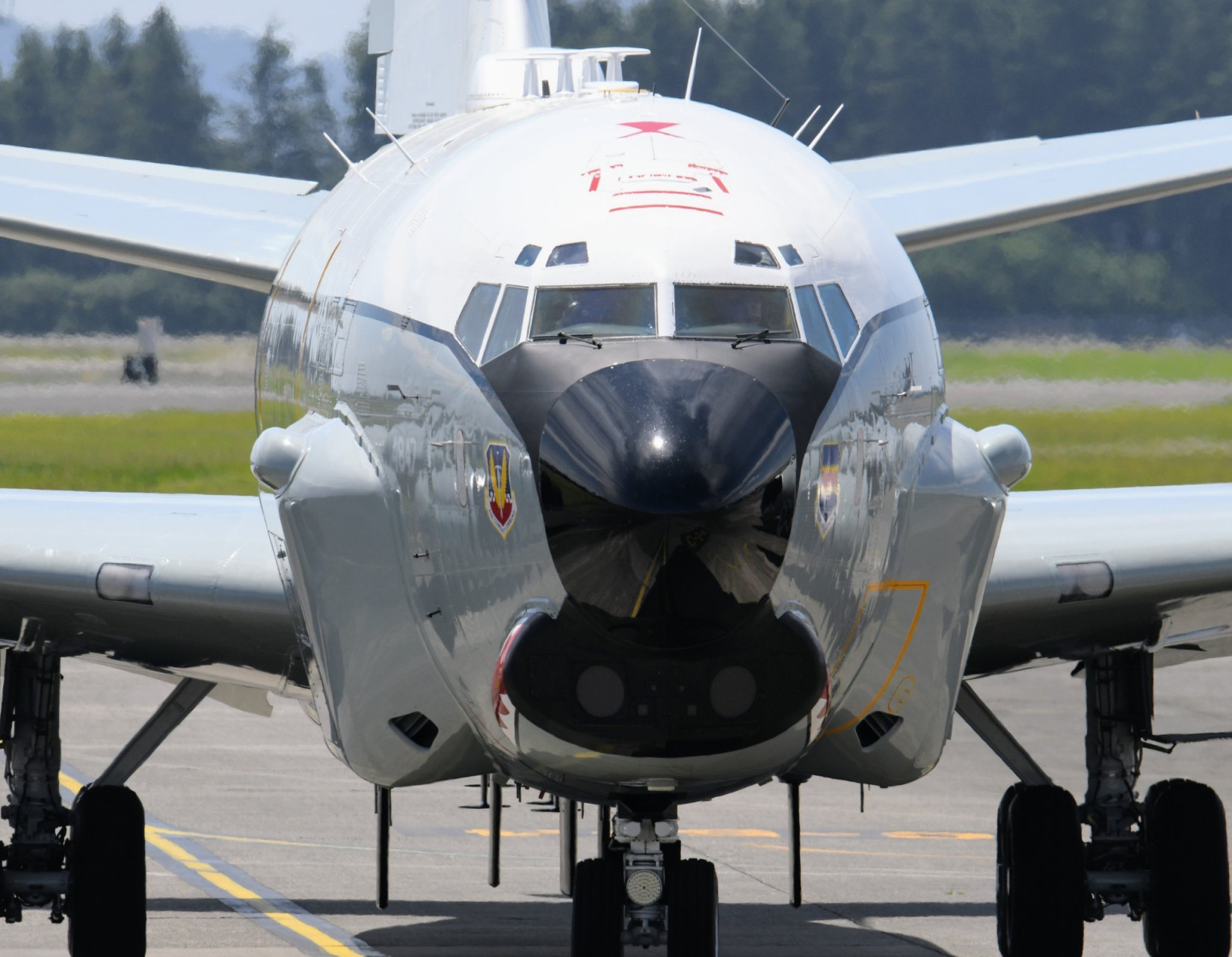 美国空军rc-135u电子情报监侦机,目前美国空军仅装备了3架rc-135u电子