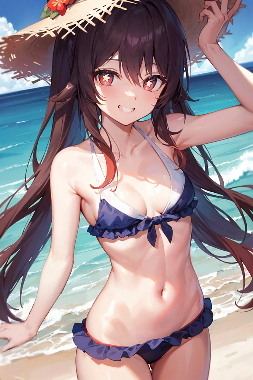 泳装胡桃[期待]   #原神胡桃# #二次元