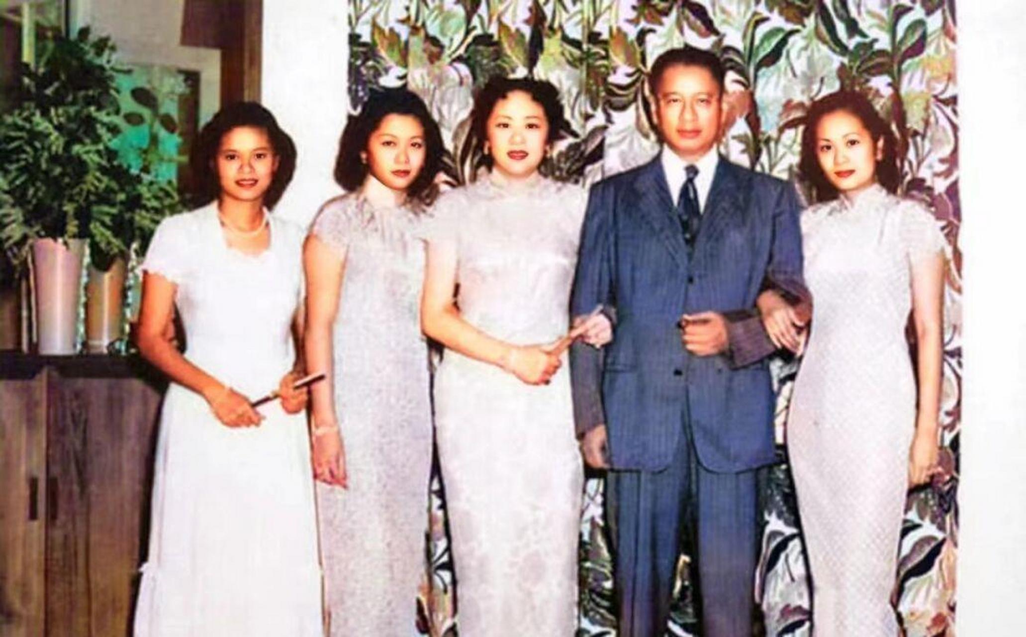 宋子文没有儿子,只有3个女儿,3个女儿后来也成了新的宋氏三姐妹.