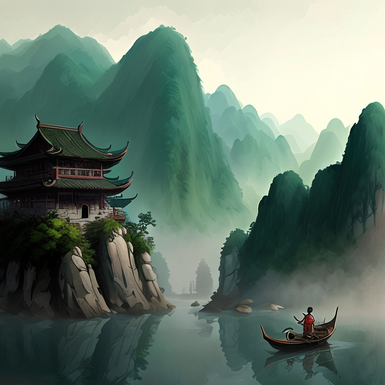 百度ai绘图黑科技#现实主义,斜逆光,古风绘画,中国风,描绘古诗词