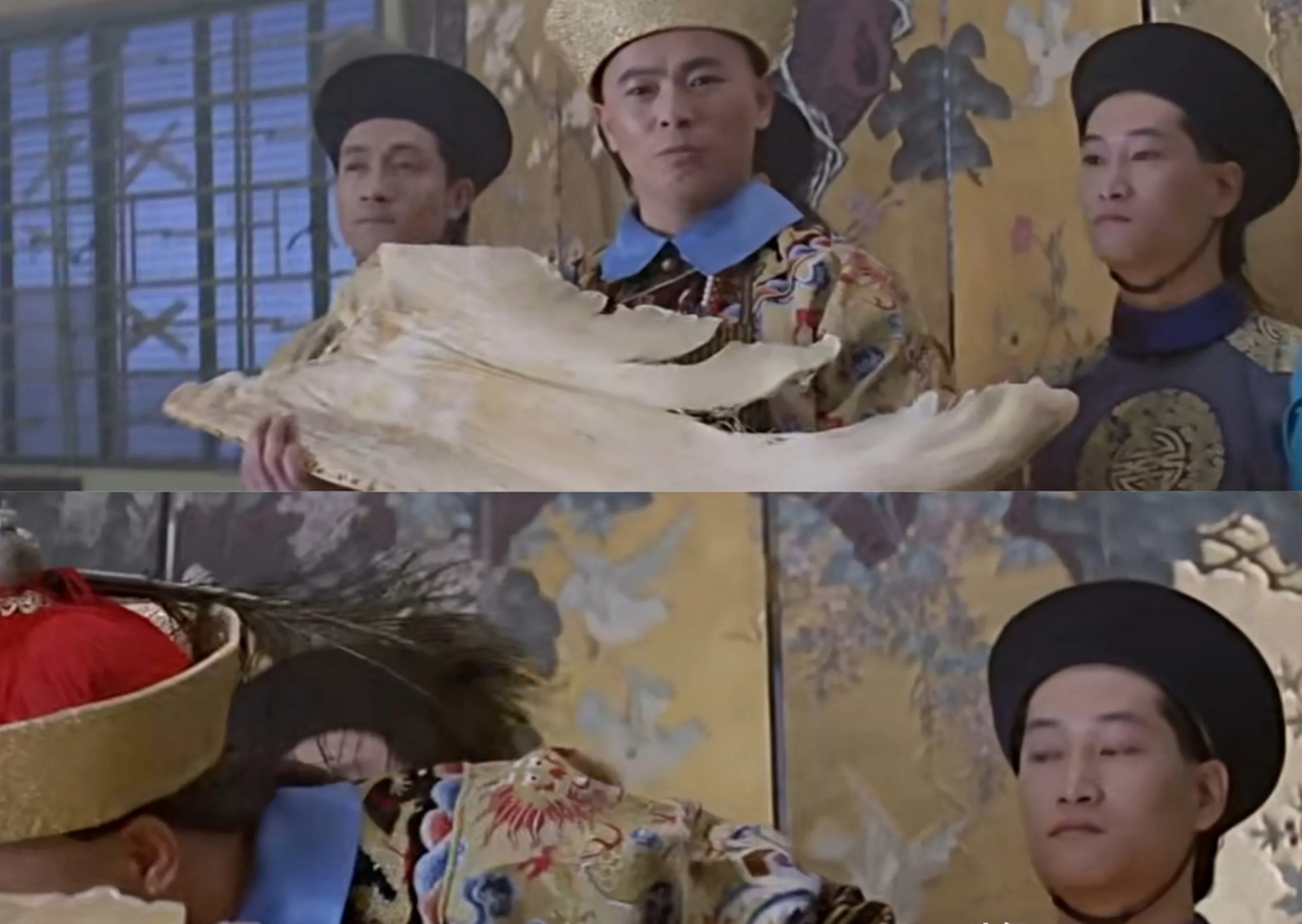 电影《金玉满堂》中,扮演厨神的熊欣欣在拍摄介绍天九翅时,来了个即兴
