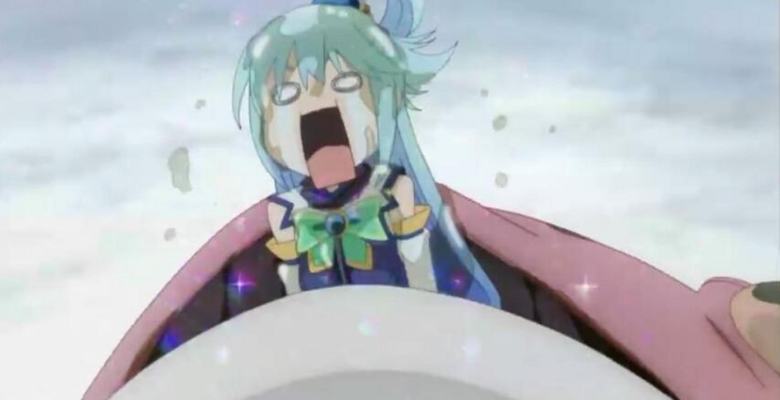 gif创作人# md阿库娅!几人去讨伐青蛙,被愤怒的青蛙批判了一番.