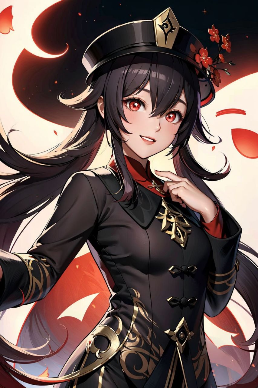 【ai绘画】原神 胡桃 高清壁纸分享> 欢迎关注交流[鼓掌] #原神