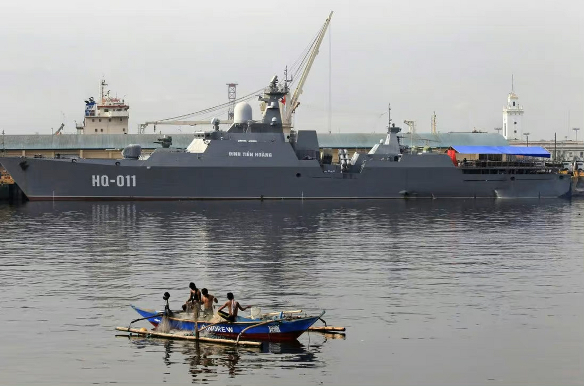 越南海军的猎豹级轻型导弹护卫舰是开放式机库,2019年海军节期间,发现