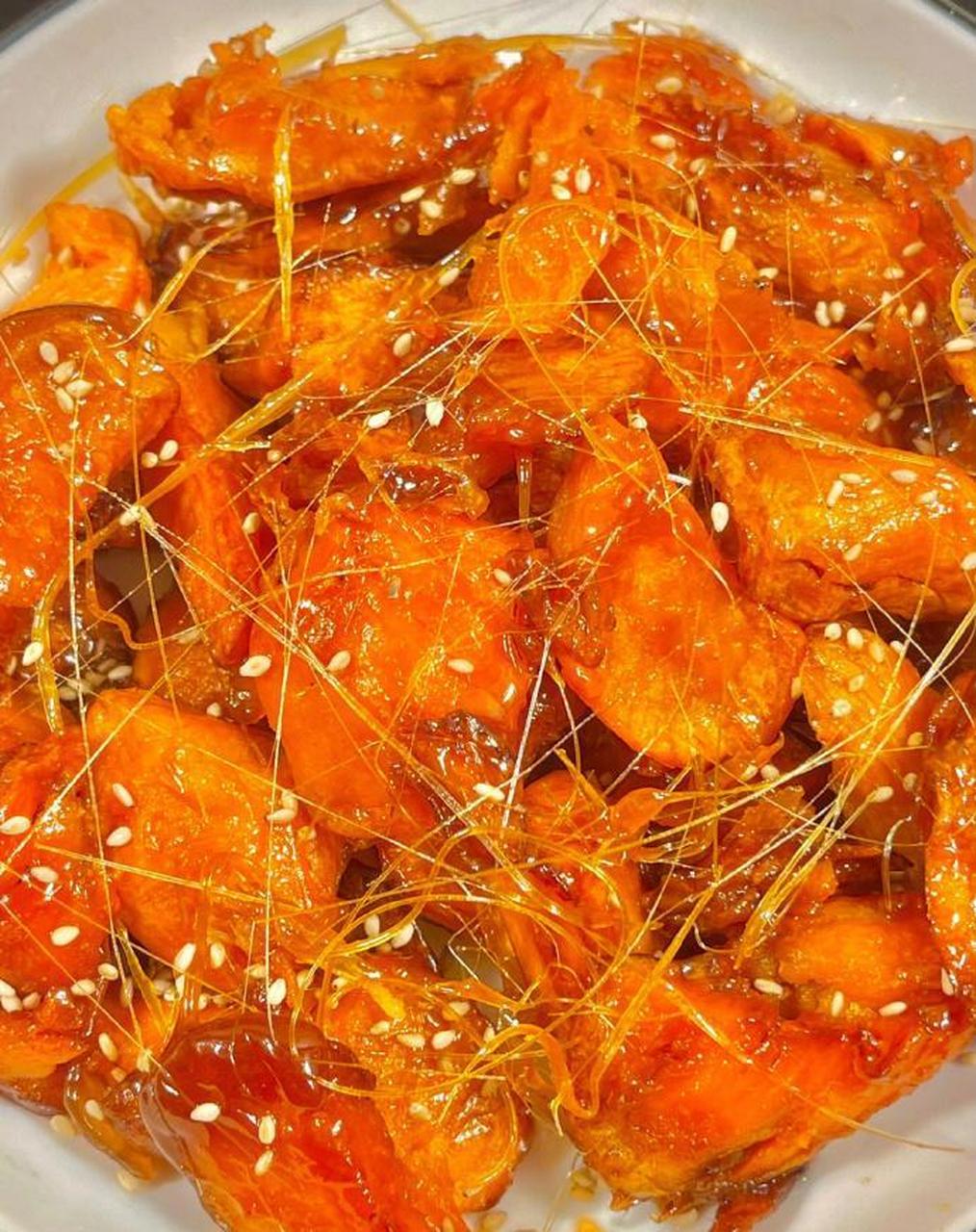 拔丝地瓜[飞机]外酥里软[飞机]简单零失败的做出拔丝效果超好的拔丝