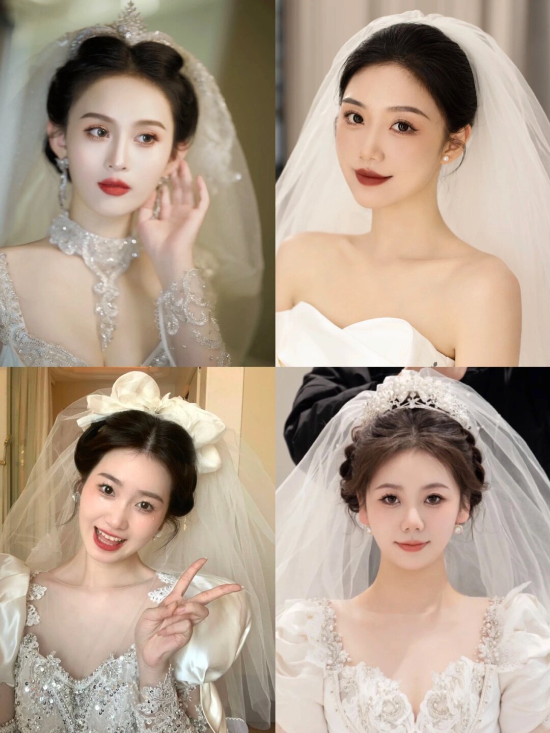 新娘的主纱发型应该以干净饱满为主展现出优雅的气质