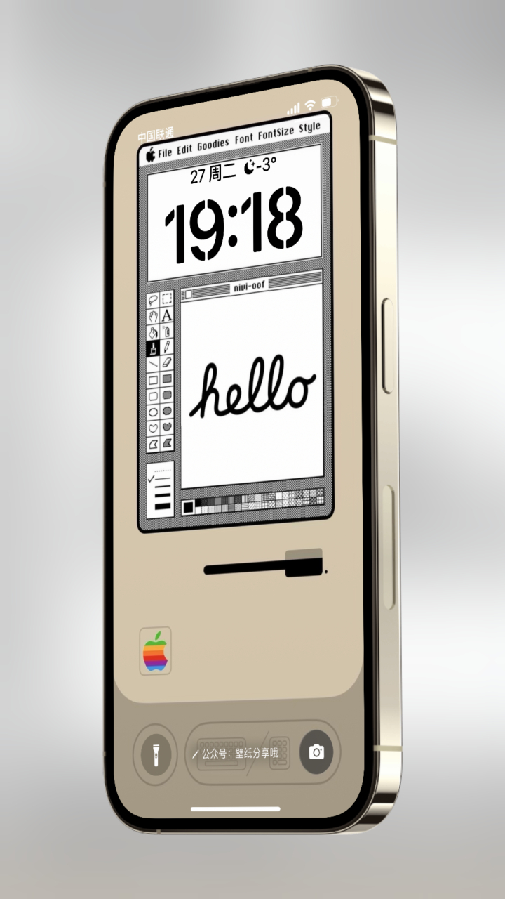 苹果公司第一代麦金塔电脑创意iphone壁纸#手机壁纸