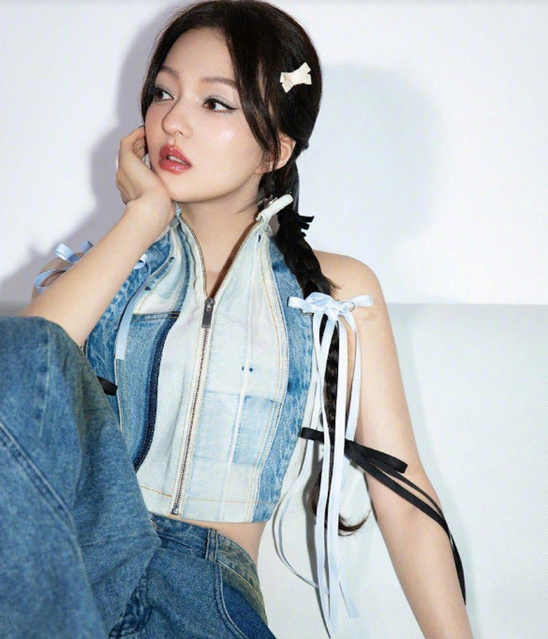 张韶涵 双马尾蝴蝶结造型好漂亮啊,时尚减龄,少女感十足.