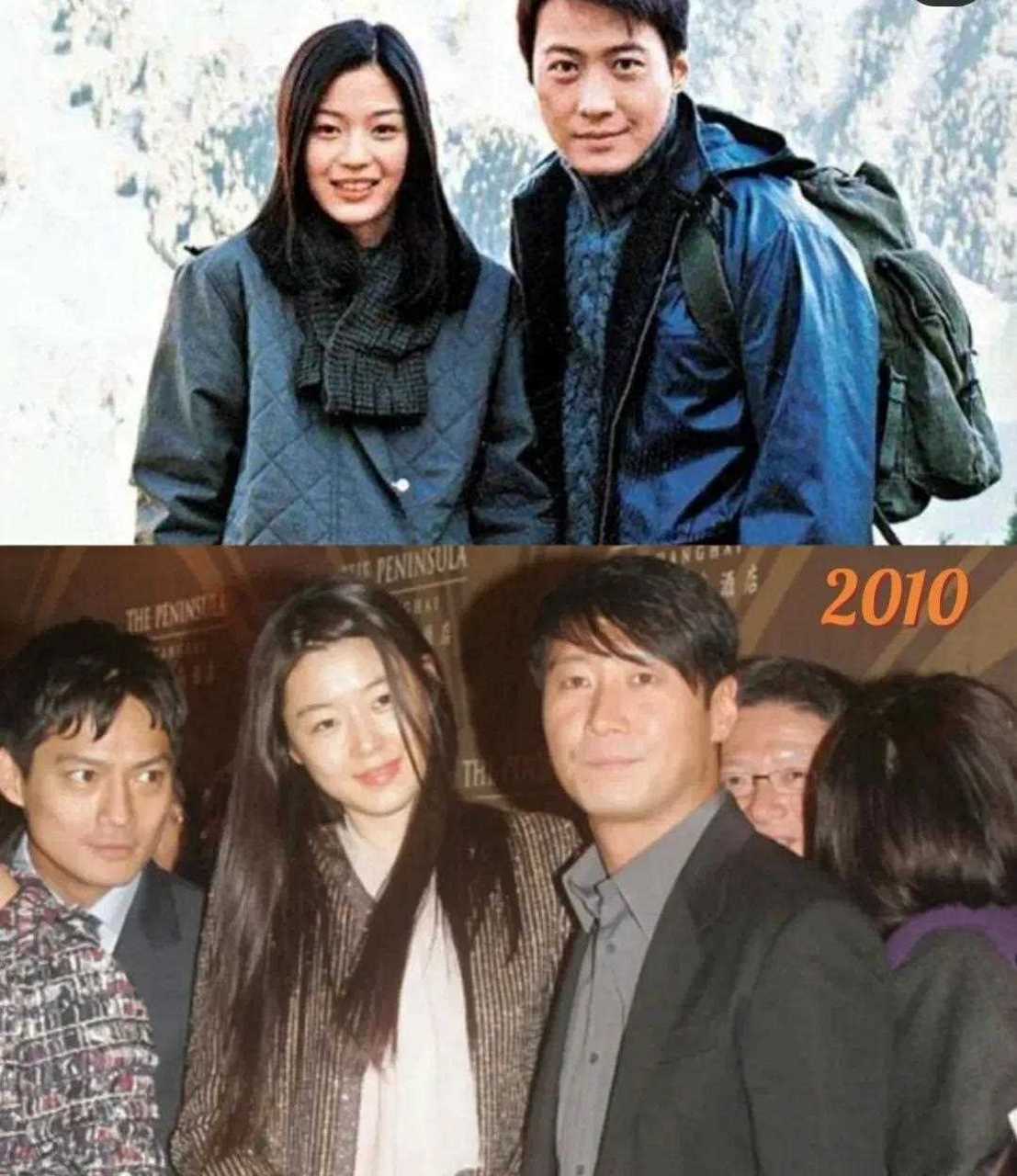 全智贤与偶像黎明合照,年前的全智贤不愧是韩国第一美人,长得真美!