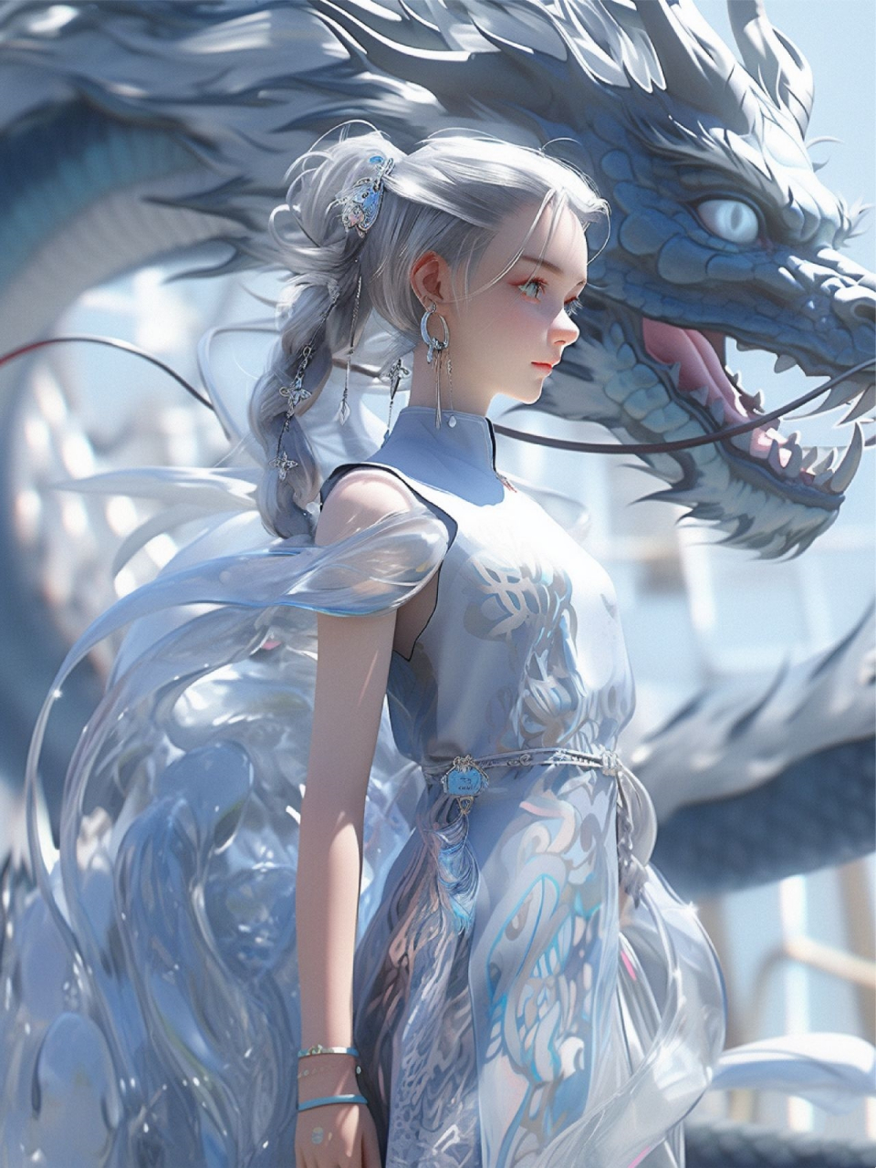 白龙少女  神秘存在千年的白龙 它将伴随女侠闯荡人间