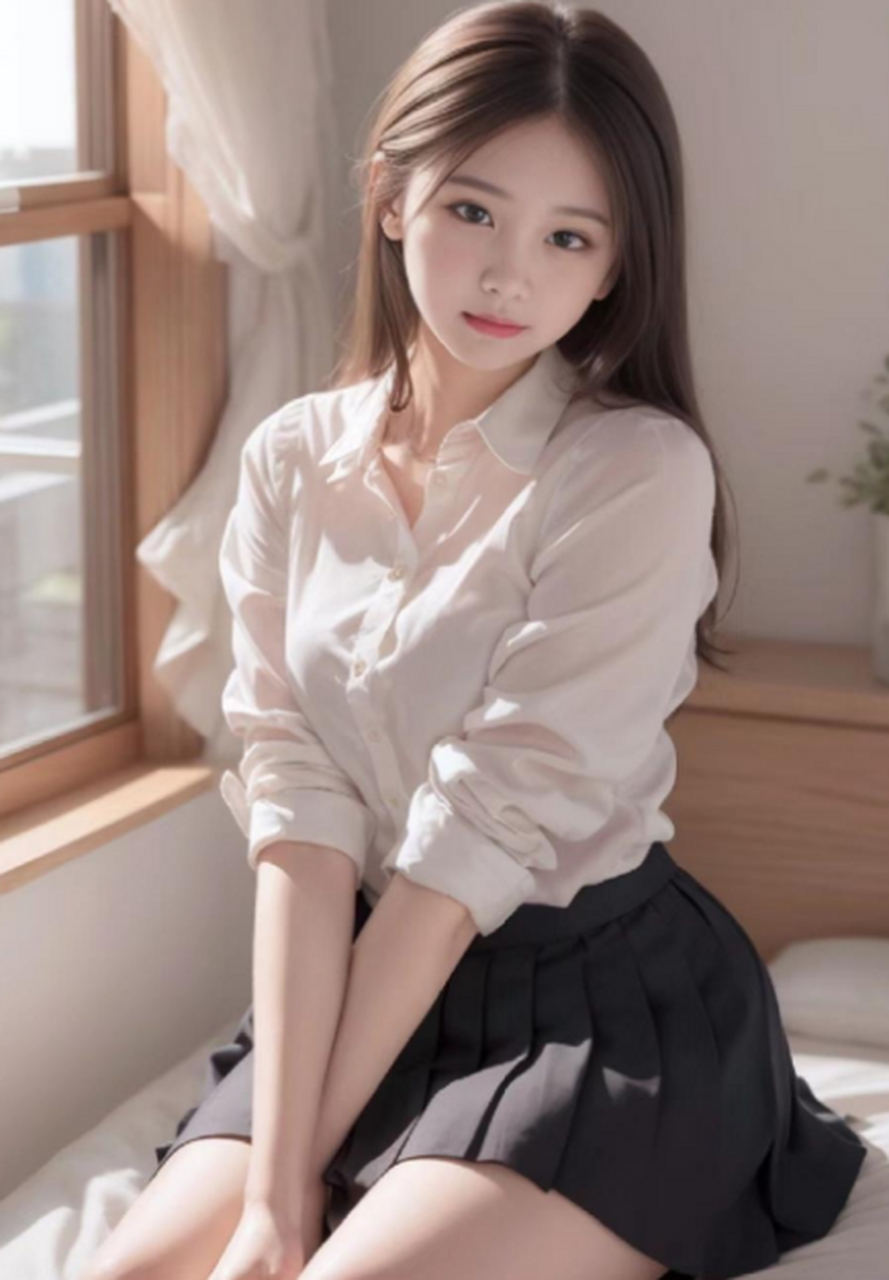 清纯校花,温柔的jk学姐