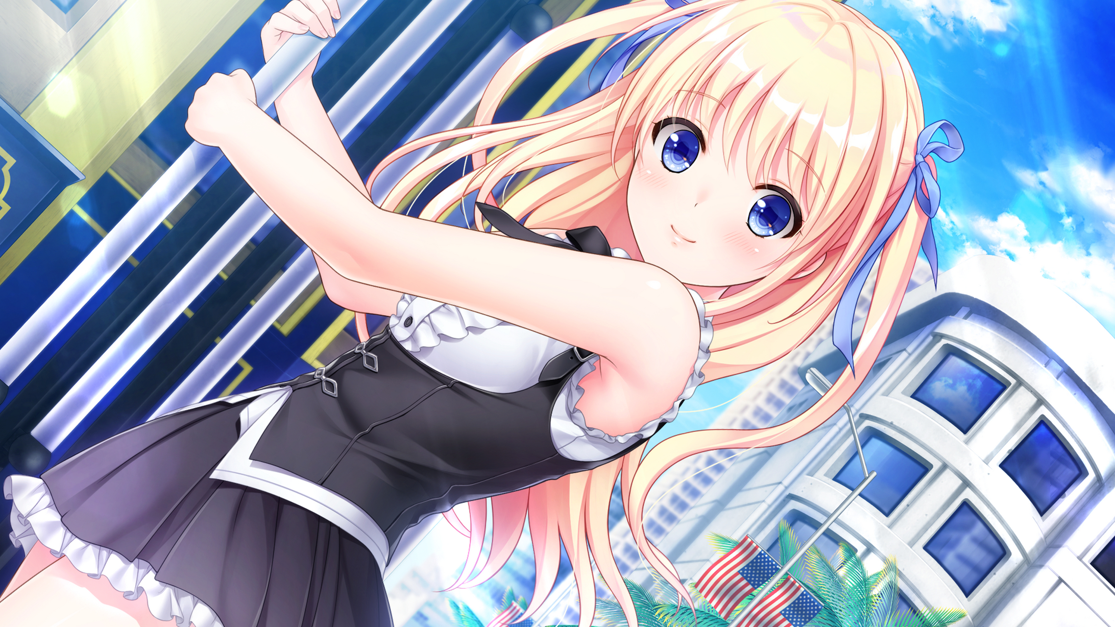 桌面# #二次元美图# 人烟寒橘柚,秋色老梧桐.