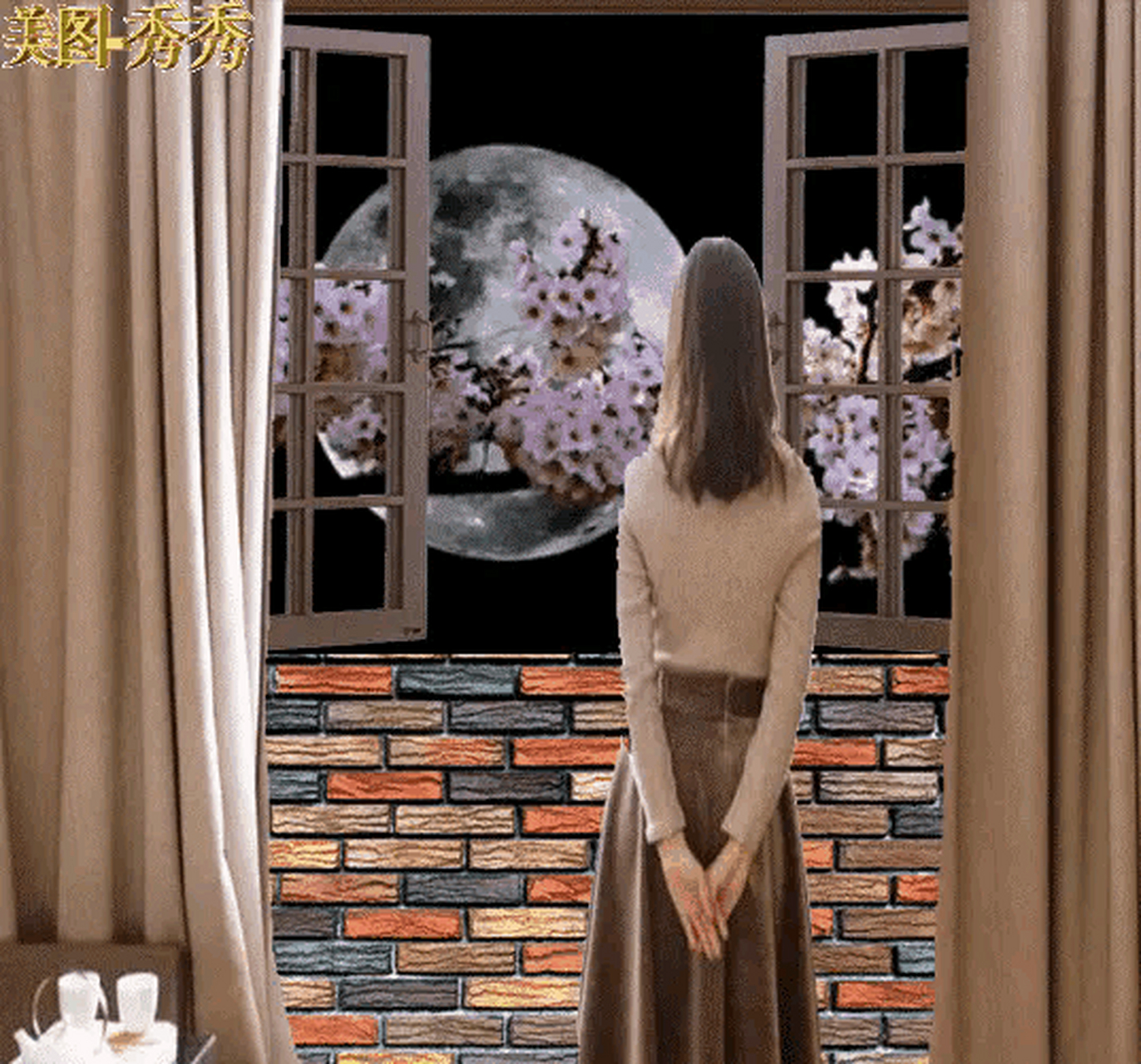 上联:倚窗望月思君苦 下联:?