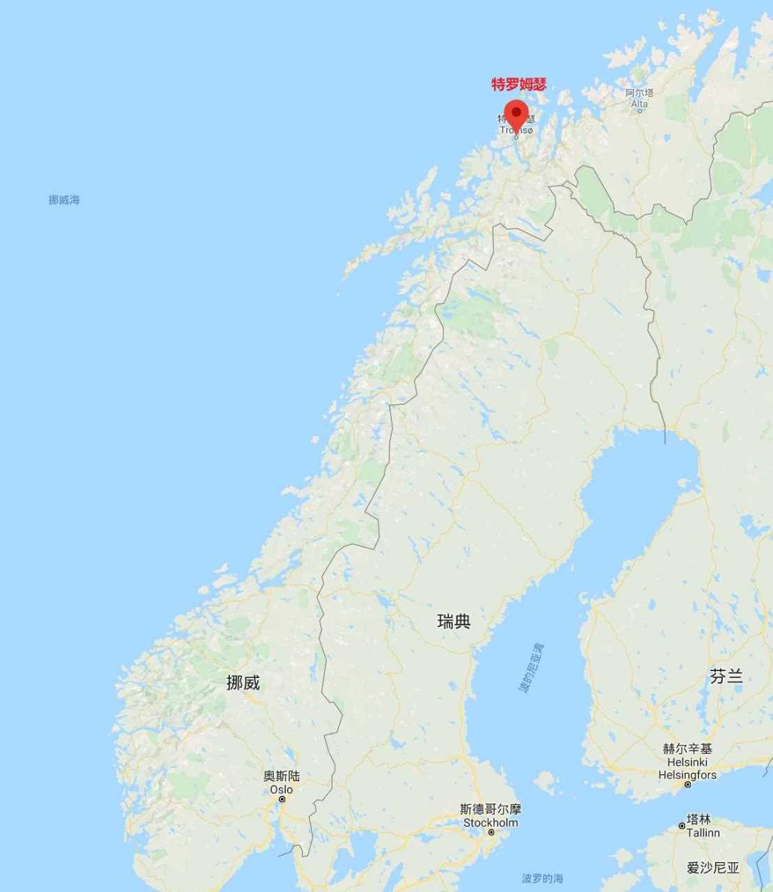 特罗姆瑟是挪威北部最大的城市,位于北极圈以北350公里.