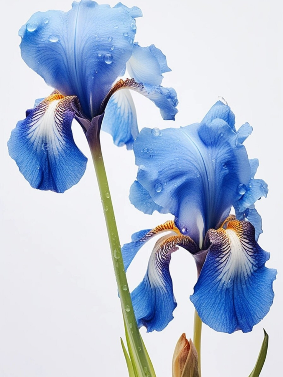 绘画素材蓝色鸢尾花  绘画的蓝色的鸢尾花是不是惊艳到你了呢?