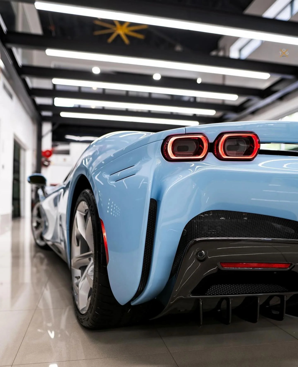 baby blue小清新tailor made sf90 spider  法拉利|法拉利sf90|超级