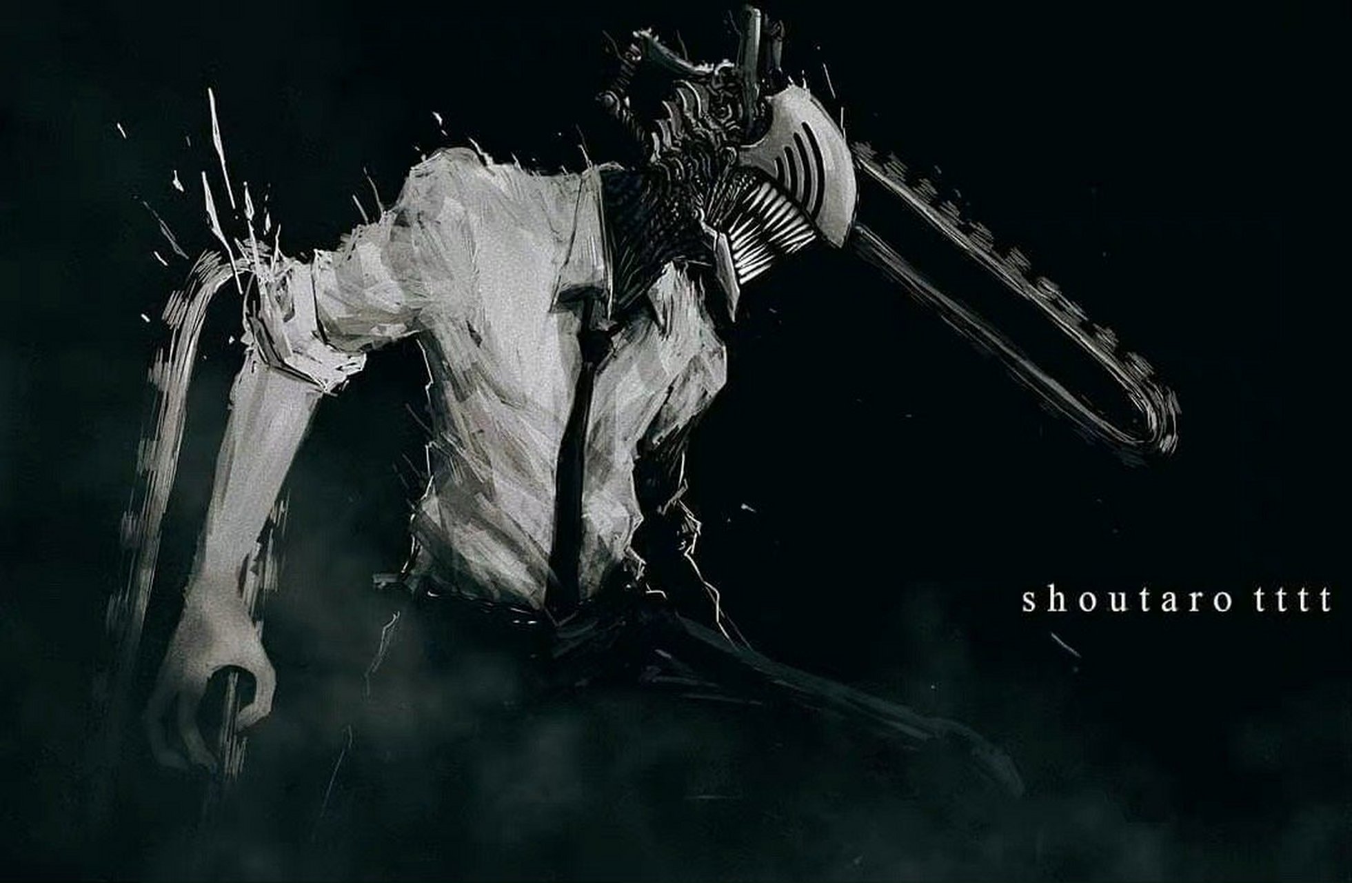 黑白画风的电锯人真的太帅了!