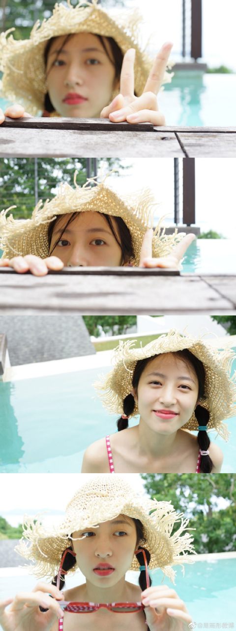 周雨彤晒24岁旧照!穿泳衣灿笑青春活泼