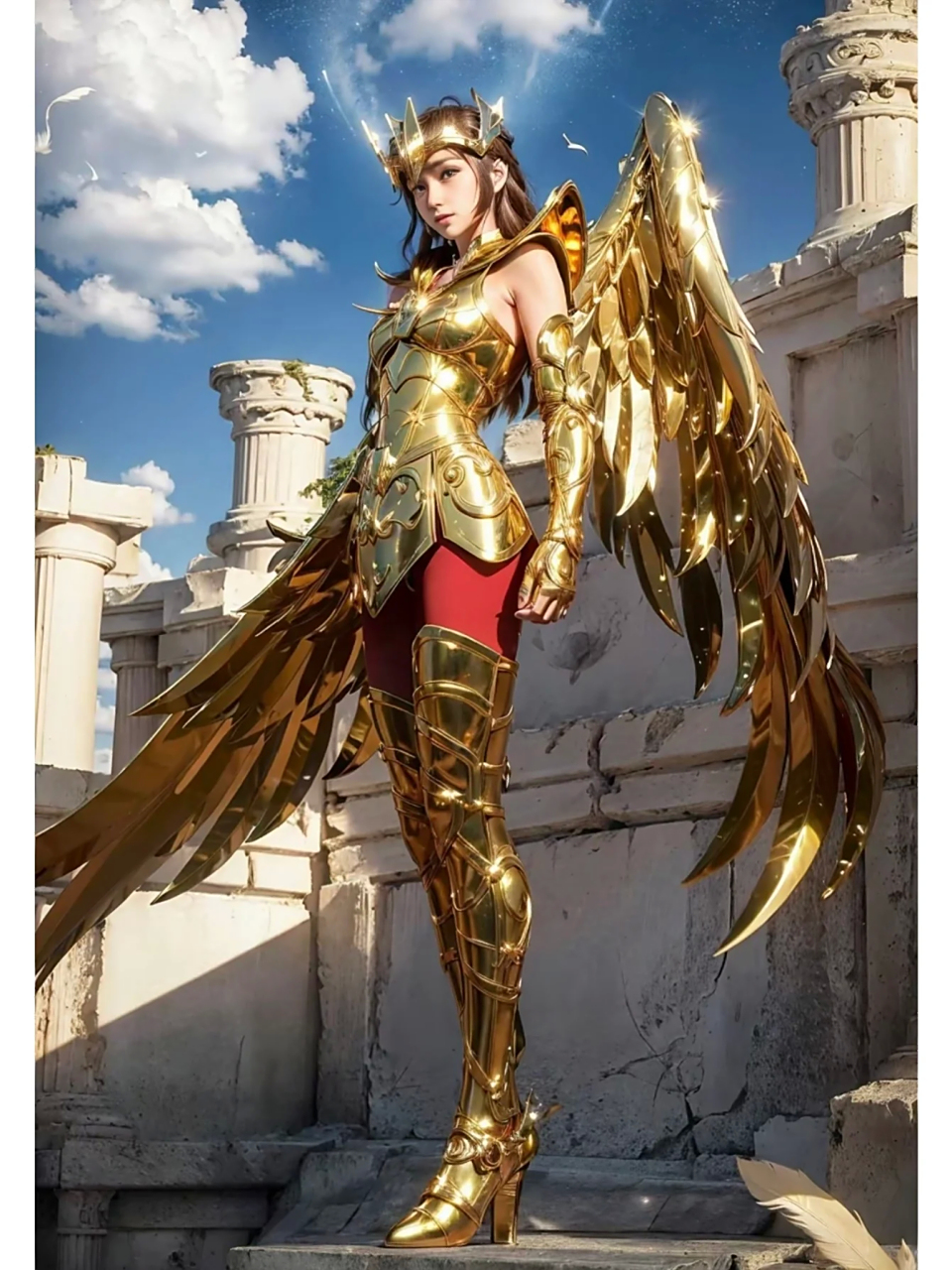 射手座黄金圣斗士女版#动漫# #圣斗士星矢