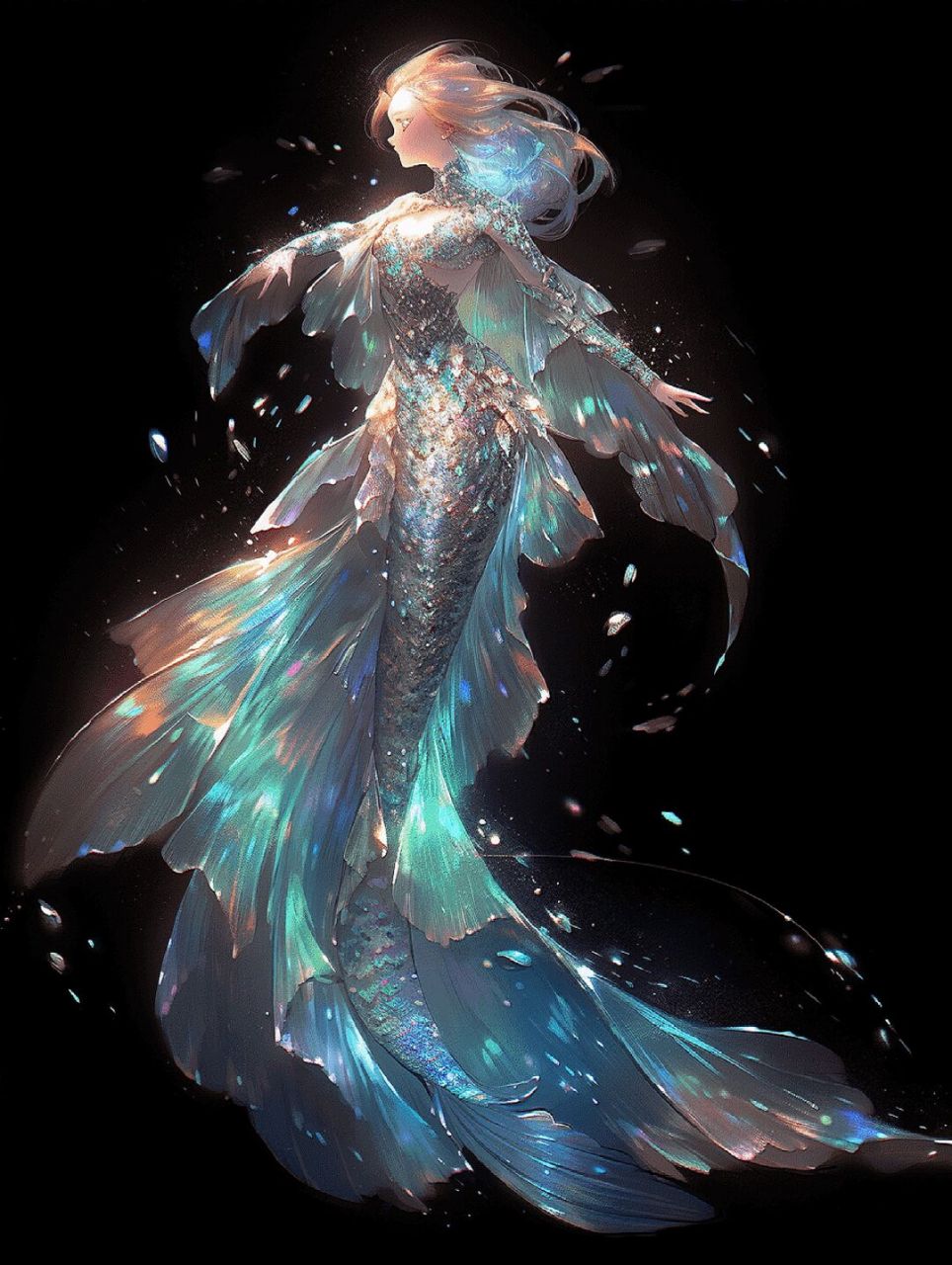 美人鱼的美貌  曾经有一个古老的传说,讲述着一种半人半鱼的美丽生物