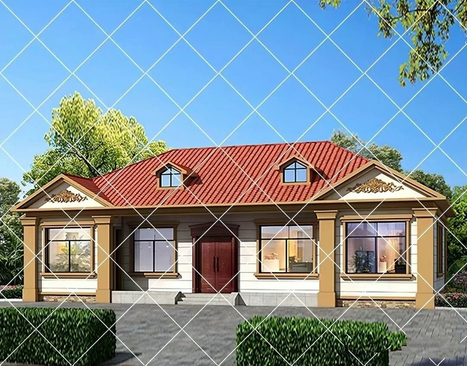 9款一层小平房,采用时尚的现代风格设计图