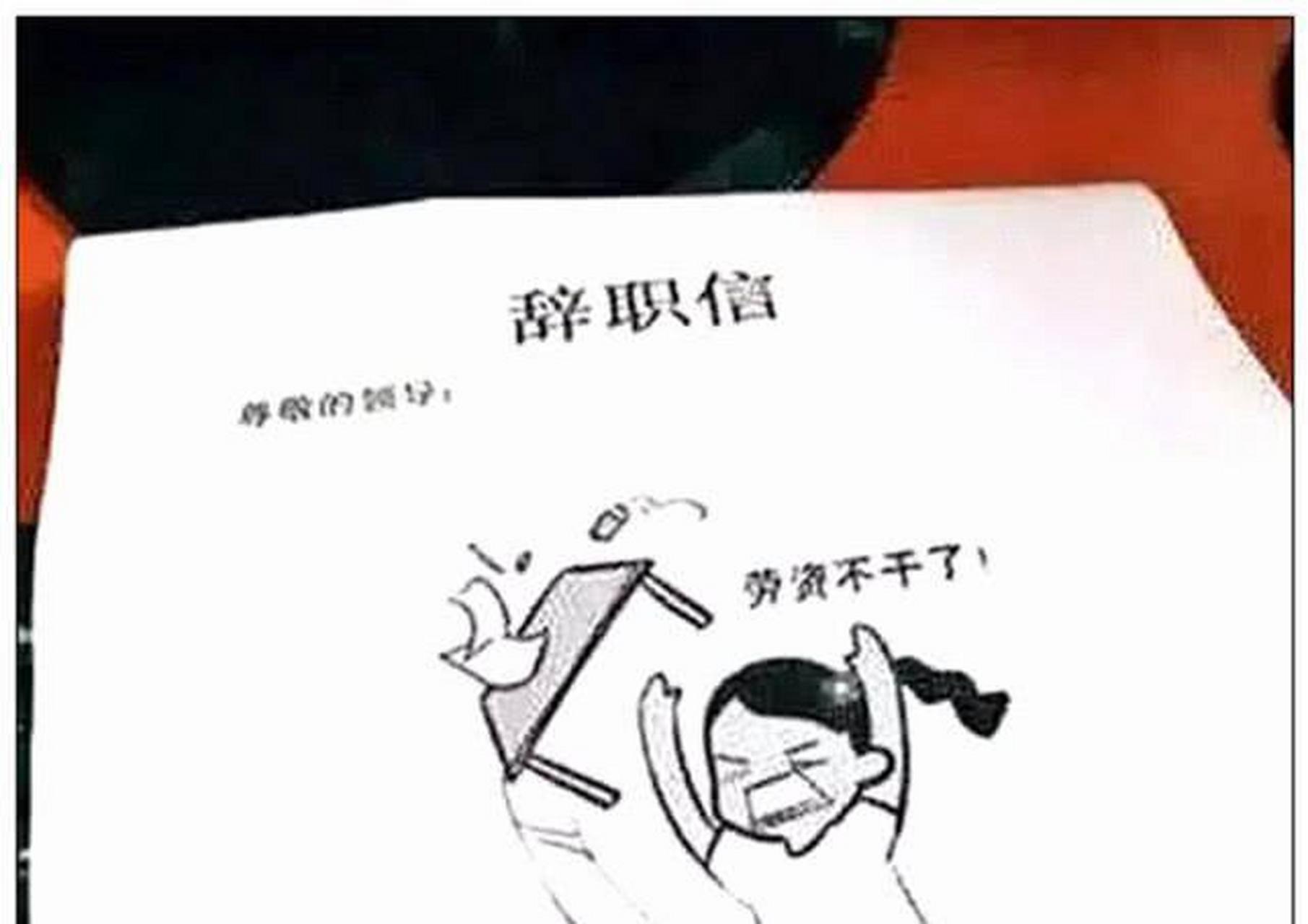 表情包都用到辞职信里了[笑哭]