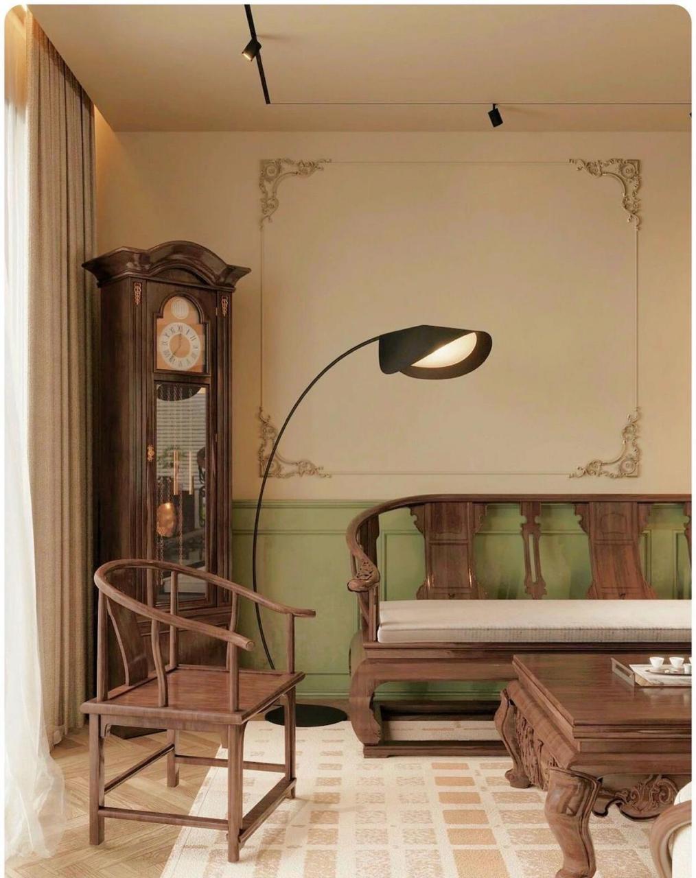 中式复古风装修,125㎡国潮风的复式小家 [点亮平安灯]说真的,美式复古