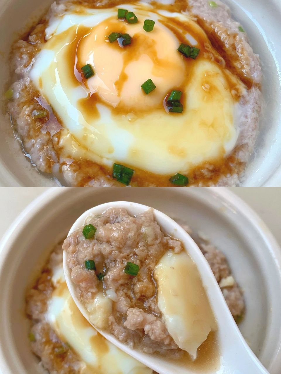 12m 肉饼蒸蛋 鲜香软嫩 营养丰富 巨嫩 巨鲜 做法: 1,肉末加葱姜 淀粉