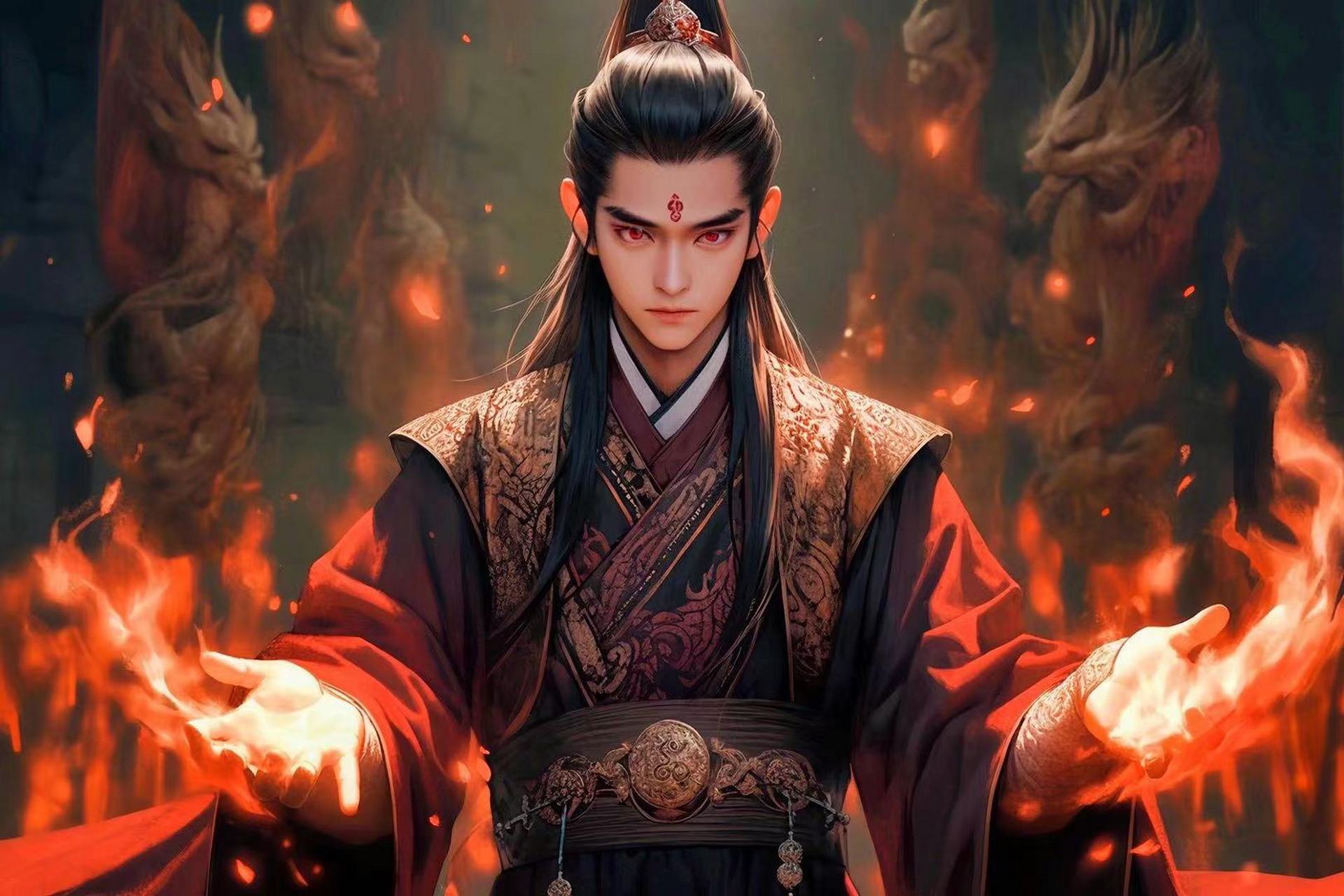 古风仙魔大战ai插画壁纸 #古风壁纸# #古风小分队# #ai绘画