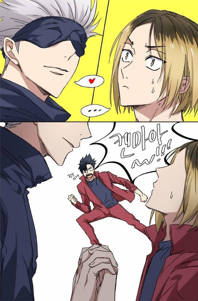 咒术回战##排球少年# 声优梗! 五条:mua 黑尾:你够了啊.