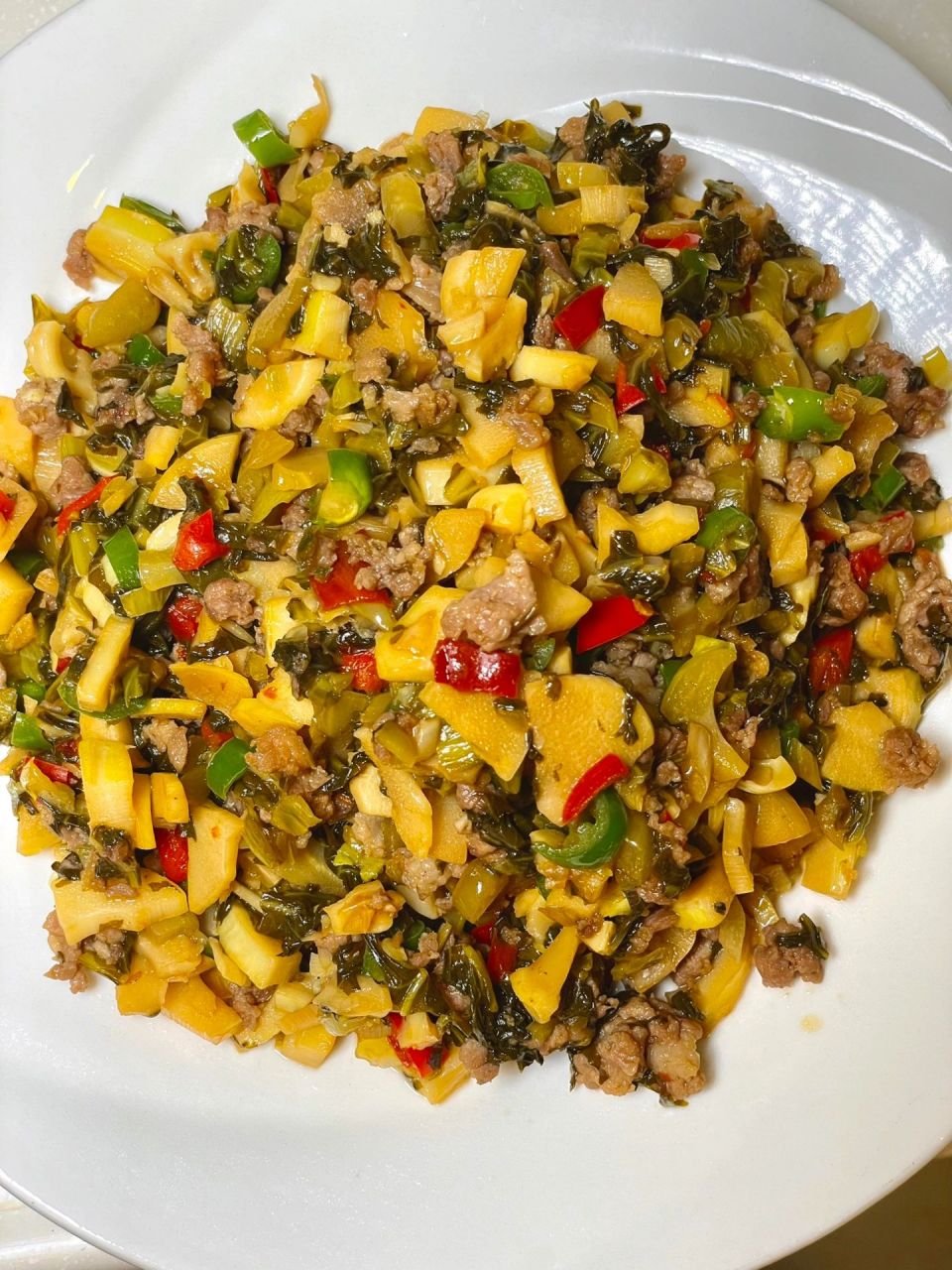 谁懂呀,春笋炒肉末酸菜,巨巨巨下饭!