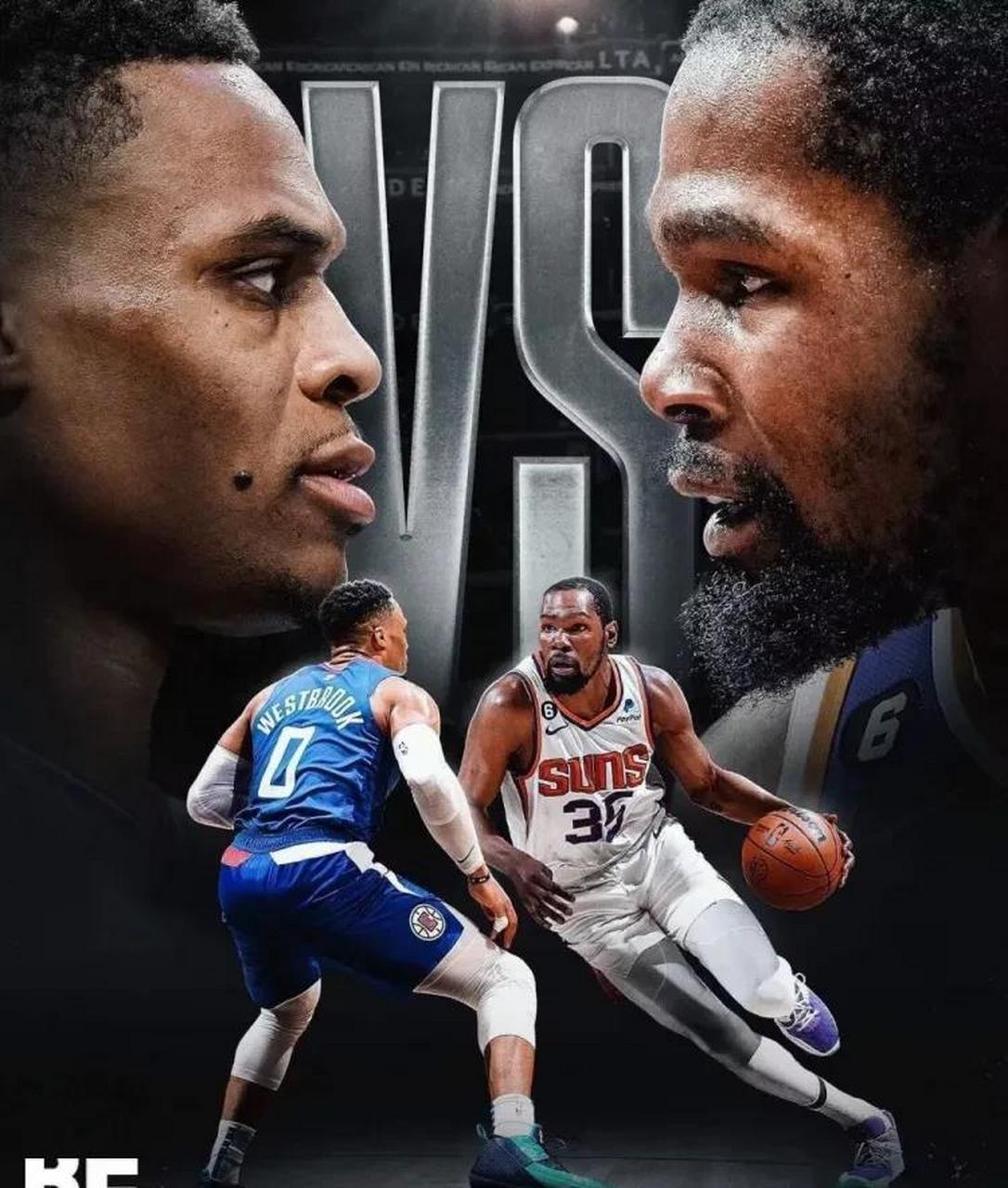 『太阳vs快船』 两人分开以来,总共对战11场: 威少场均28.3分10.