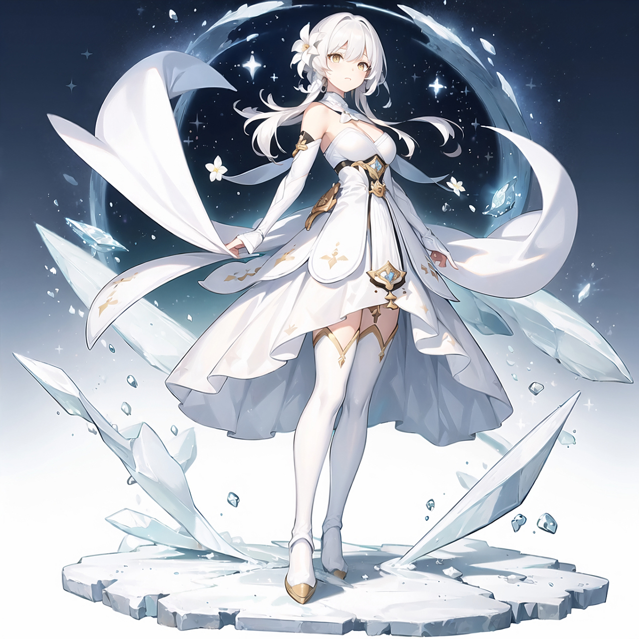 当荧妹获得了全部七种元素力量,果然冰系还是最优雅的[awsl] #原神