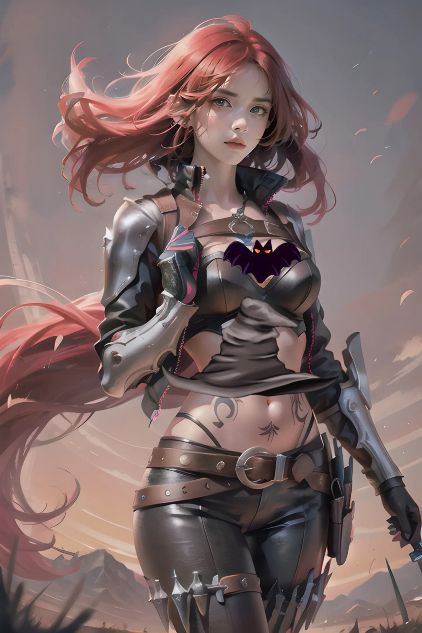 加点装饰好看多了#ai绘画 #lol #卡特 #送你一张壁纸