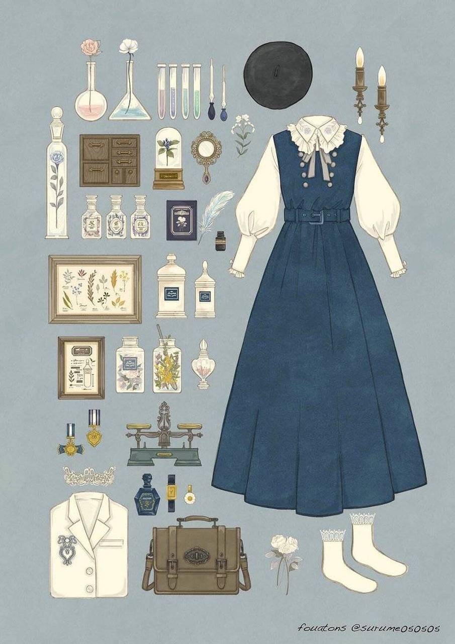 一组小裙子设计素材~ 画师:fouatons (ふわっとん)