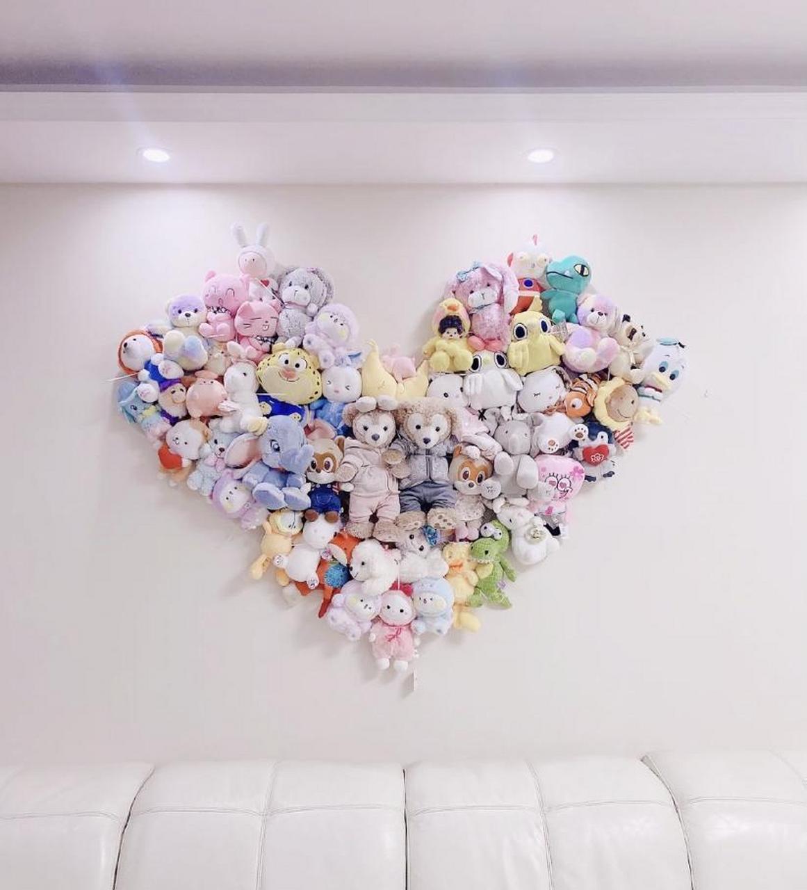 分享一个不到60元打造的爱心娃娃墙,应该很多人会喜欢吧.