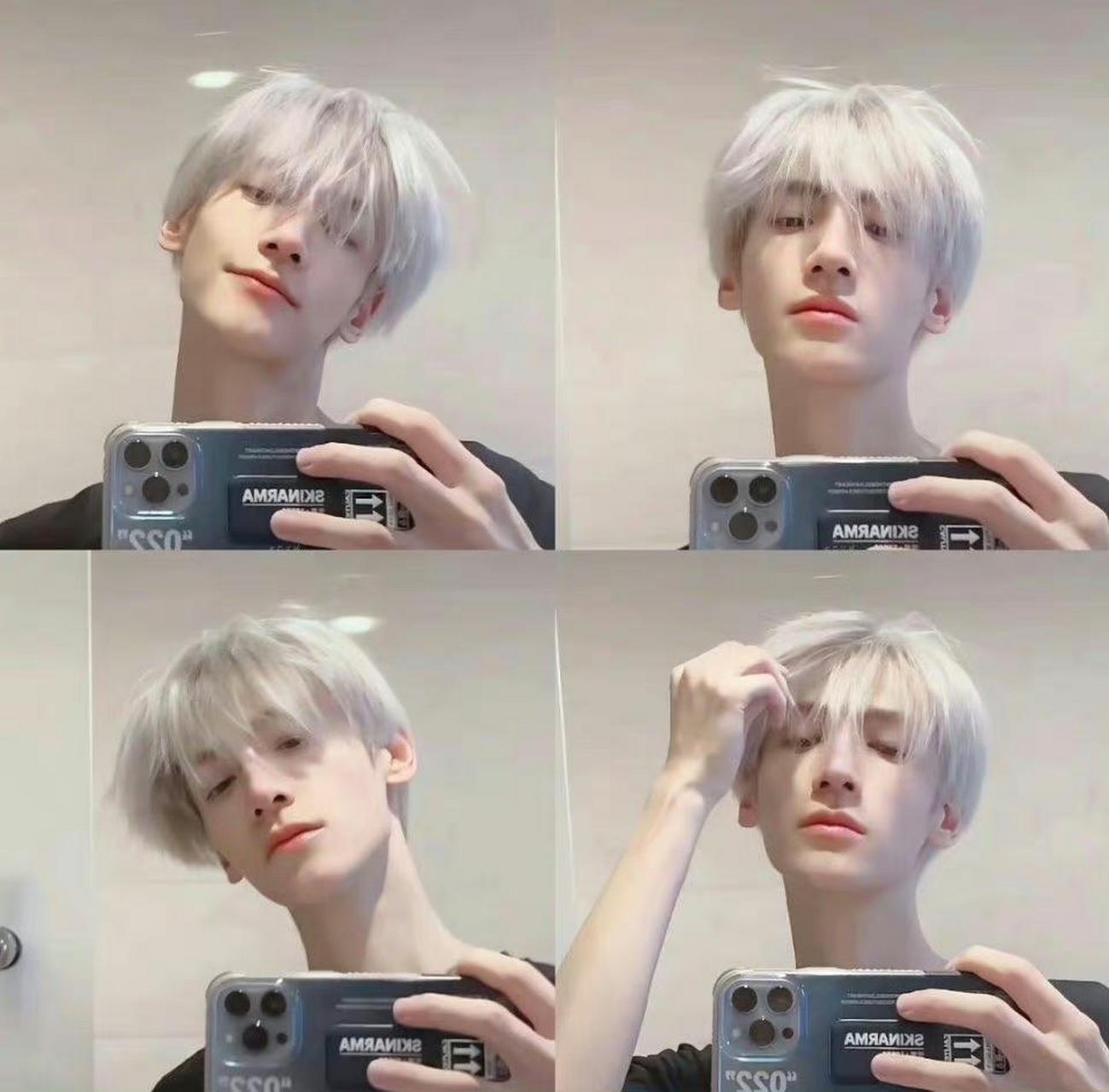 这头白发真是绝了,感觉动漫里的男主走出来了