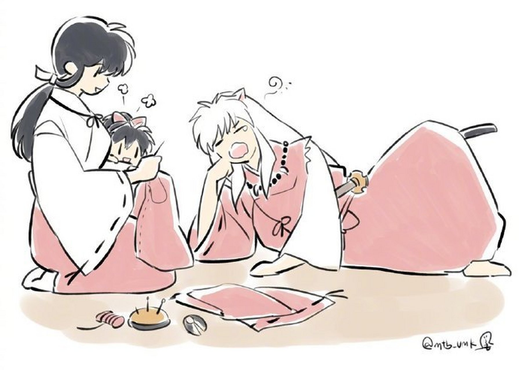 犬夜叉 有崽崽喽[大笑]超甜的说 twitter:mtb_umk