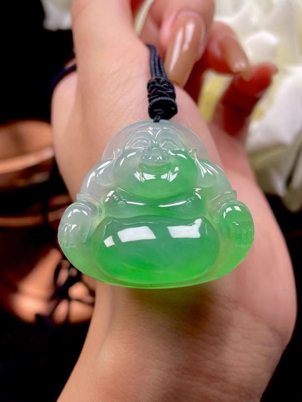 冰飘阳绿佛公 #翡翠# #天然翡翠# #翡翠珠宝# #翡翠佛公