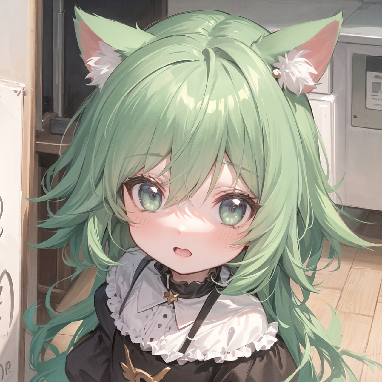 绿毛猫耳娘[期待]  #二次元