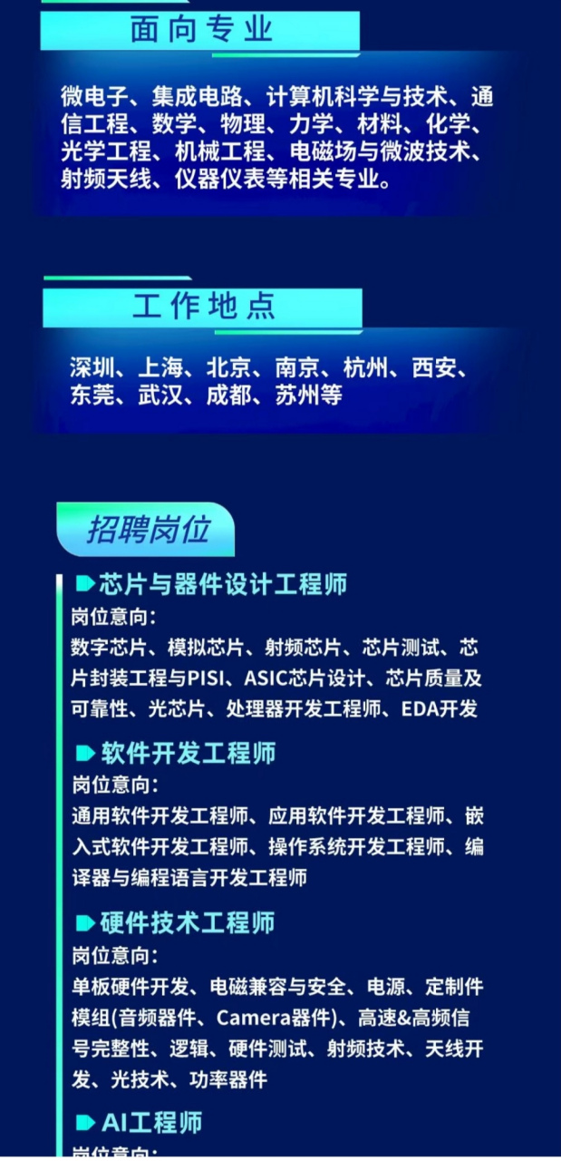 华为2024届校园招聘启动,华为海思2024届应届生招聘!