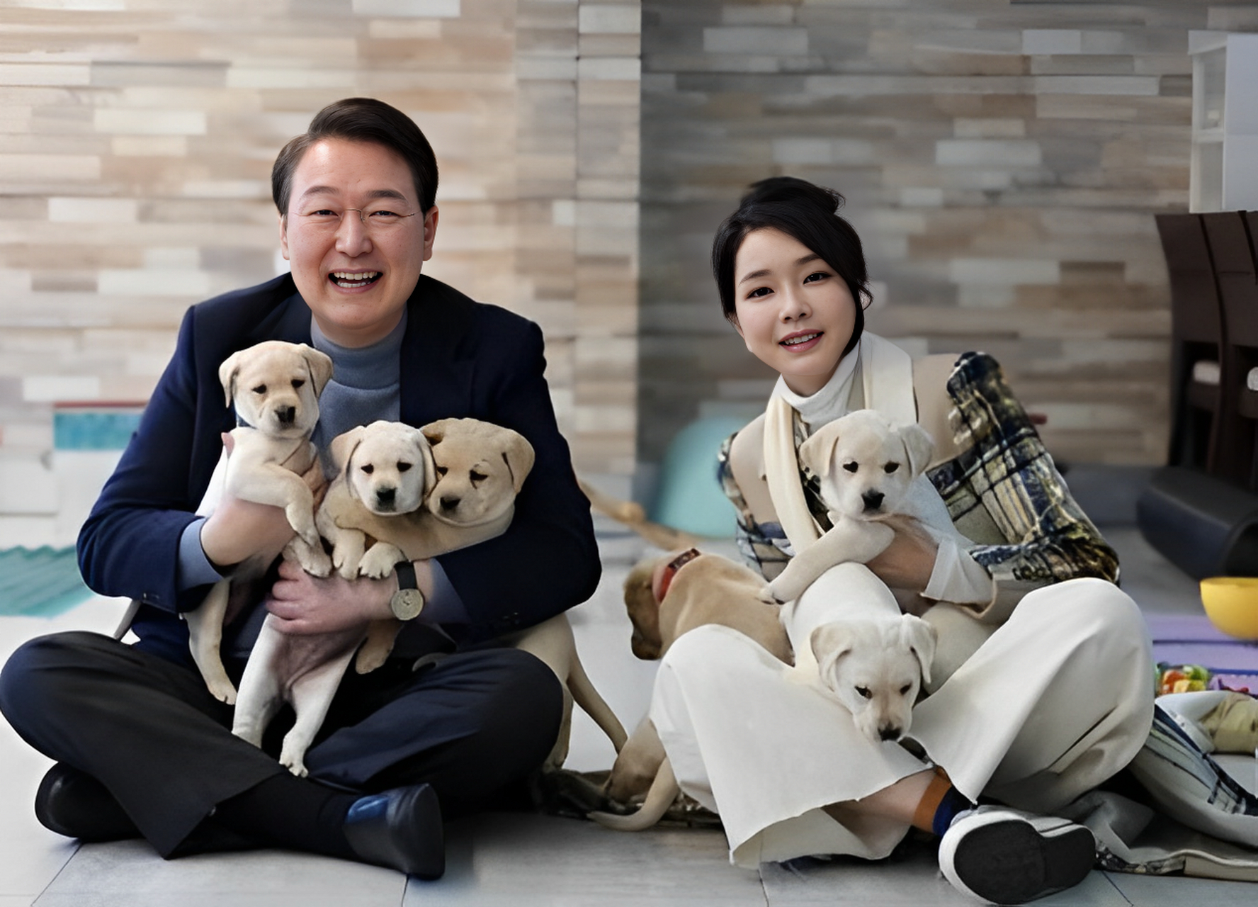 上世纪90年代,韩国总统尹锡悦的夫人金建·熙金建拍下了一张罕见的