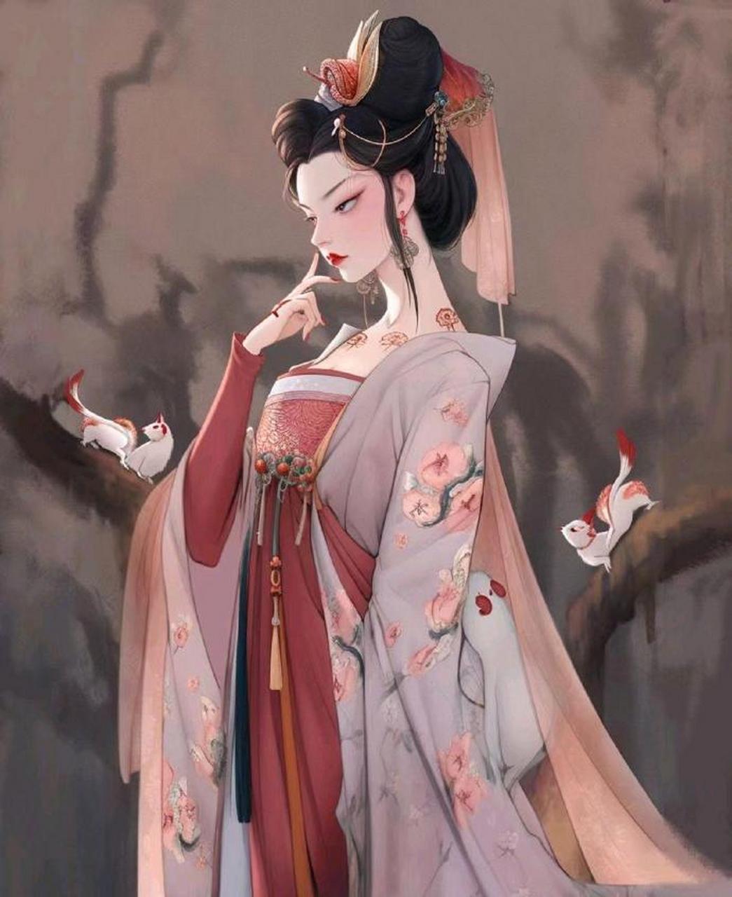 精美古风插画壁纸|绝世妖姬/苏妲己 676767 #古风插画