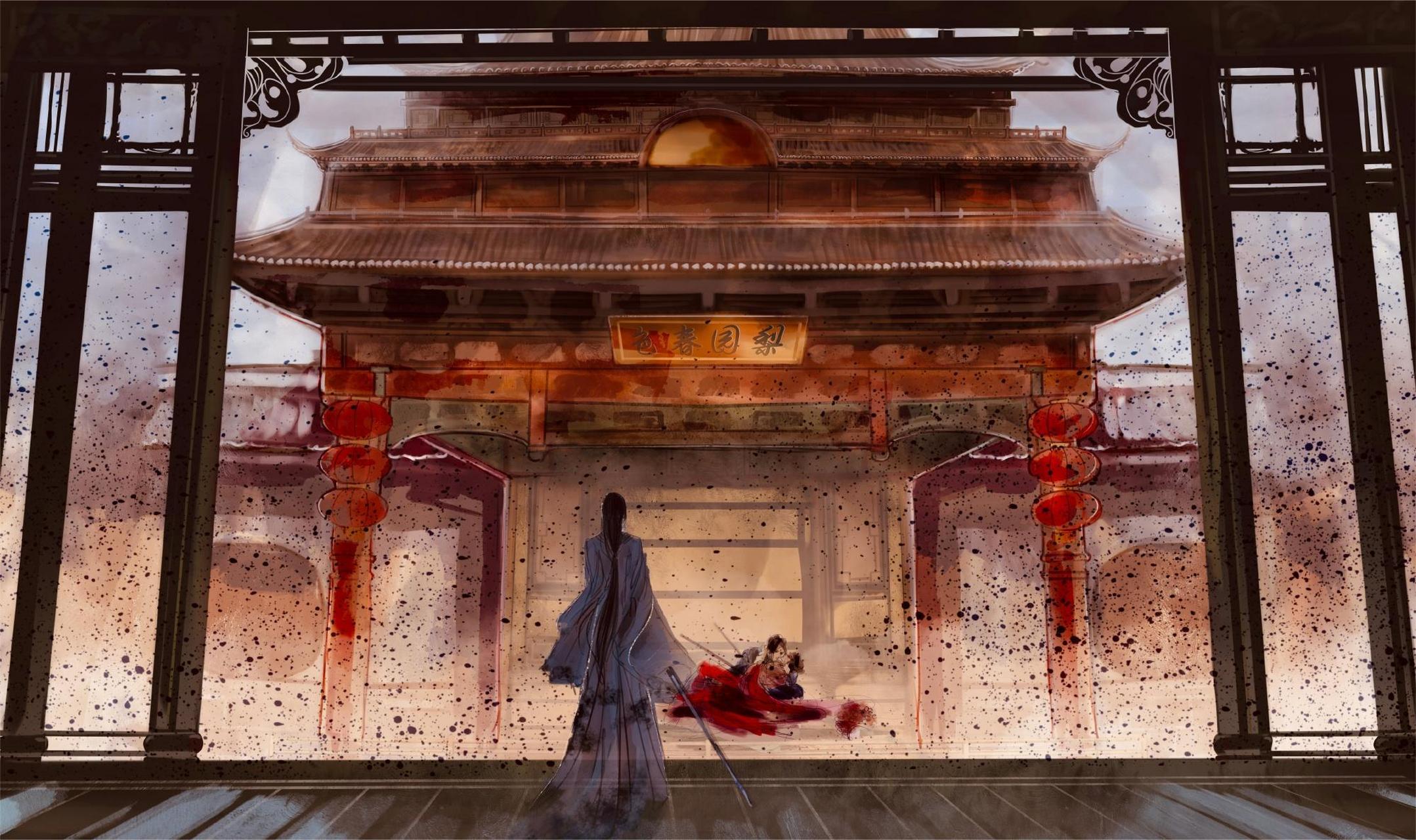 好好看,感觉像本小说一样 插画师:bug夏夏夏#古风插画