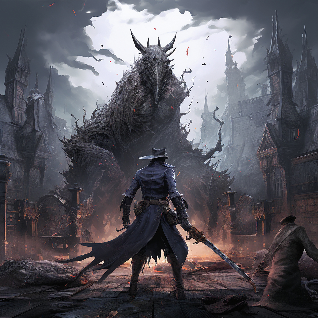 末日杀手,世界末日了,他还在与命运做最后的斗争!#ai绘画# #ai黑科技