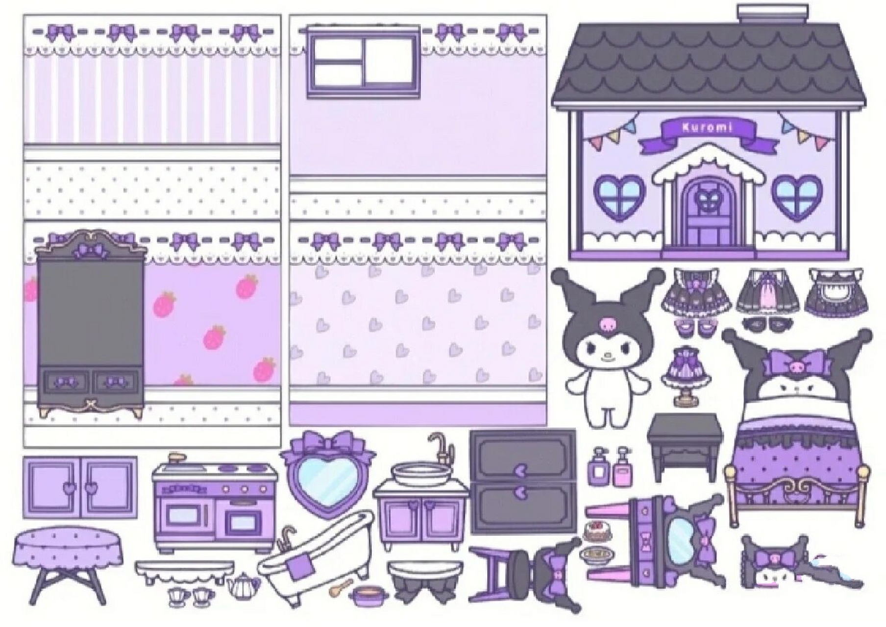 库洛米和美乐蒂的安静书素材	库洛米和美乐蒂的安静书素材	库洛米和美