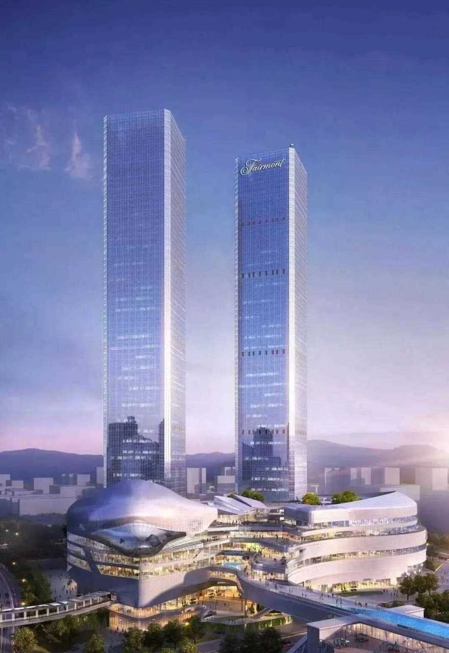 贵阳宏立城费尔蒙酒店 位于花果园双子塔西塔,是地标型双塔建筑,363间