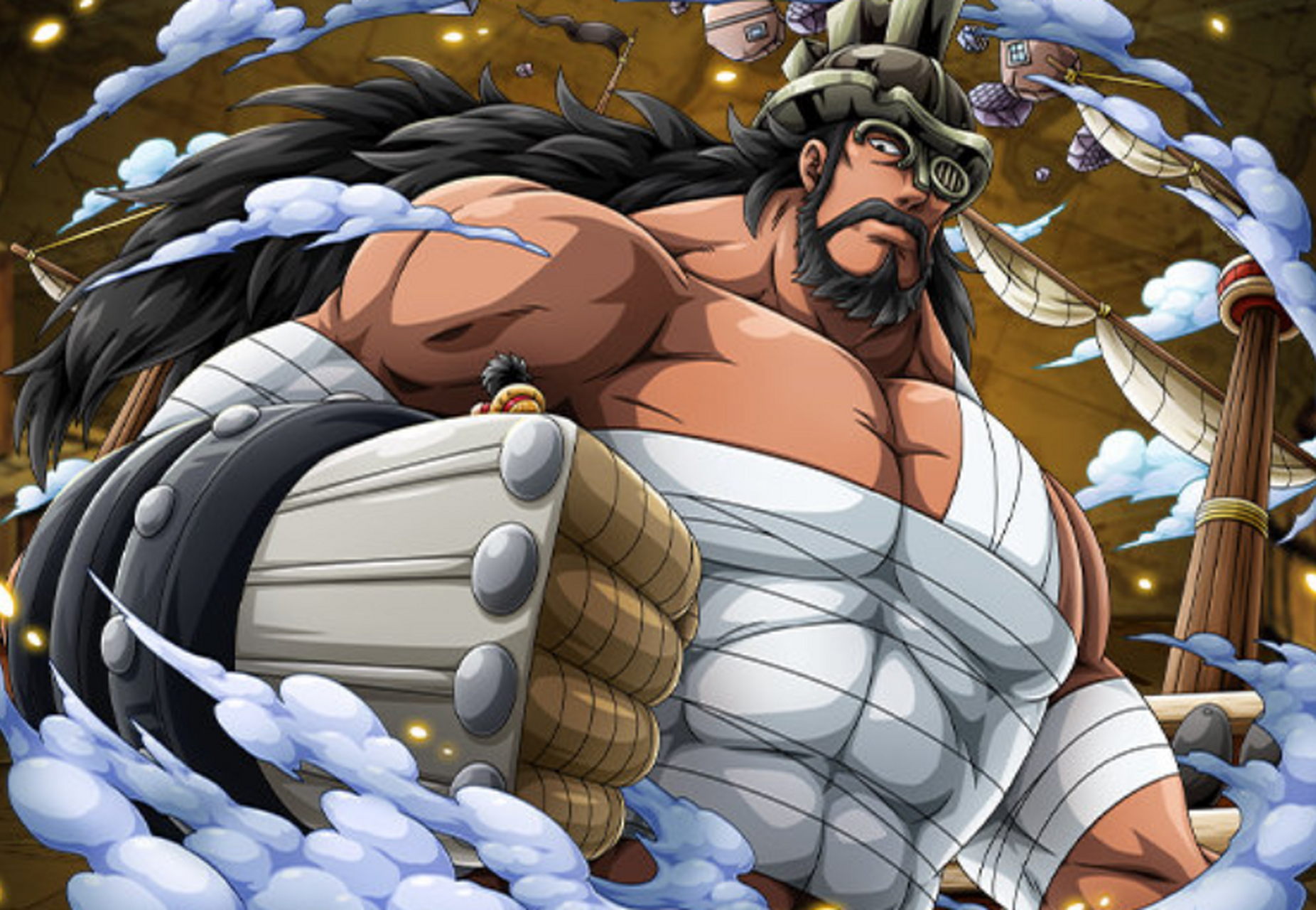 海贼王# 今天是草帽大船团之新巨兵海贼团船长海尔丁的生日.