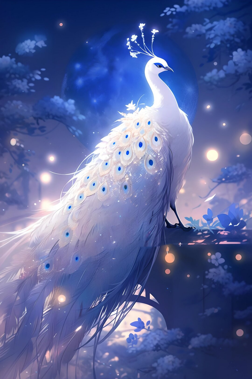 然而,白孔雀并非总是呈现它的原始形态,有时候,它们会进行一次令人